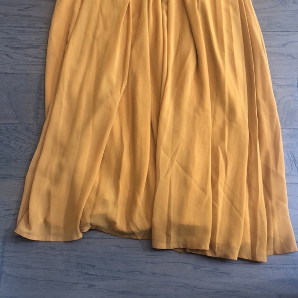 ModCloth mustard spaghetti strap long maxi dress Sz 0 New with tags - Picture 6 of 11